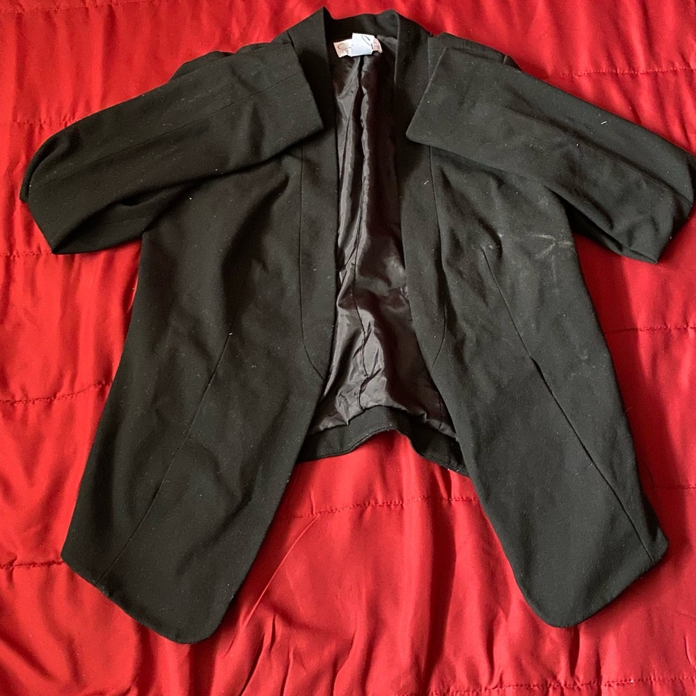 Black long sleeve short kids M/M/M trench coat